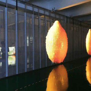 LED Video Wall with Glass Transparent Panels